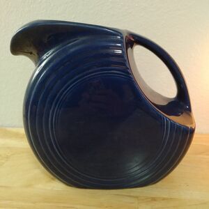 Vintage Fiesta HLC Homer Laughlin Ceramic Pitcher Cobalt Blue 7"
